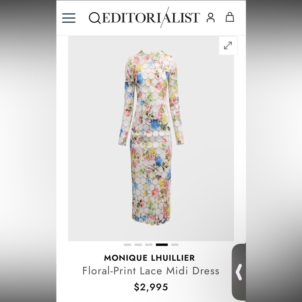 MONIQUE LHUILLIER
Floral-Print Lace Midi Dress
MSRP $2,995 usd - Picture 3 of 13